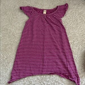 Harper Canyon Short Sleeve Purple Striped Dress